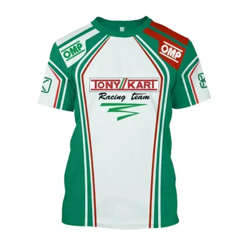 HOT Men's Crew Neck Breathable Mesh Running Casual Short Sleeve Men's And Children's 3D Printed T-shirt Tony Kart Outdoor Blazer