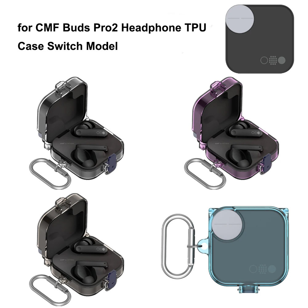 

Earphones Case TPU Protective Cover Lightweight Storage Case For Nothing CMF Buds Pro 2 Earphones Full Protections Housing