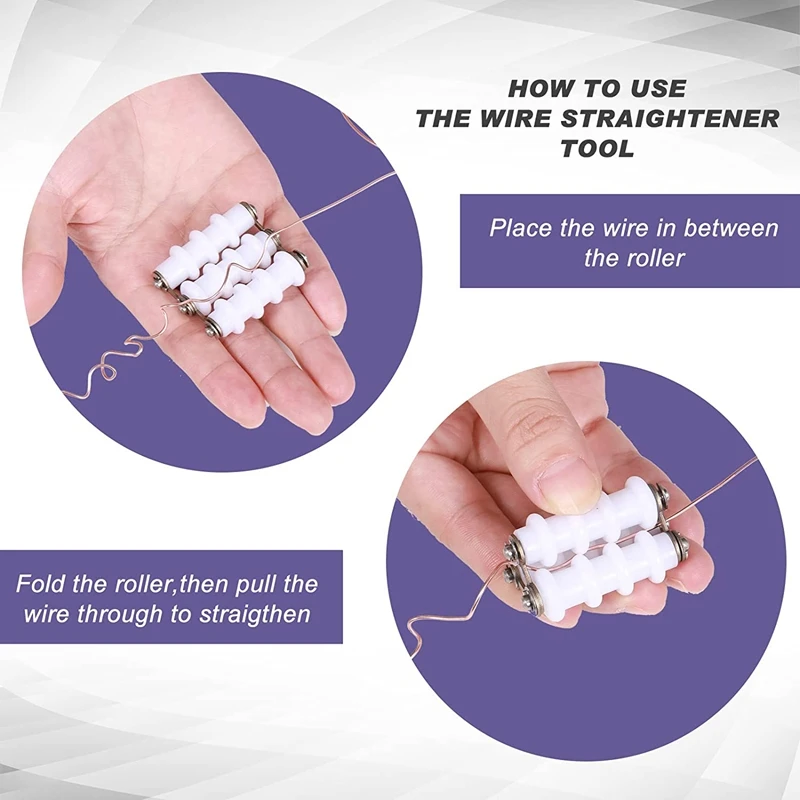 ABXF-2 шт., нейлоновый проволочный выпрямитель, выпрямитель для ювелирных изделий, проволочный выпрямитель с цветочным принтом, инструменты для упаковки