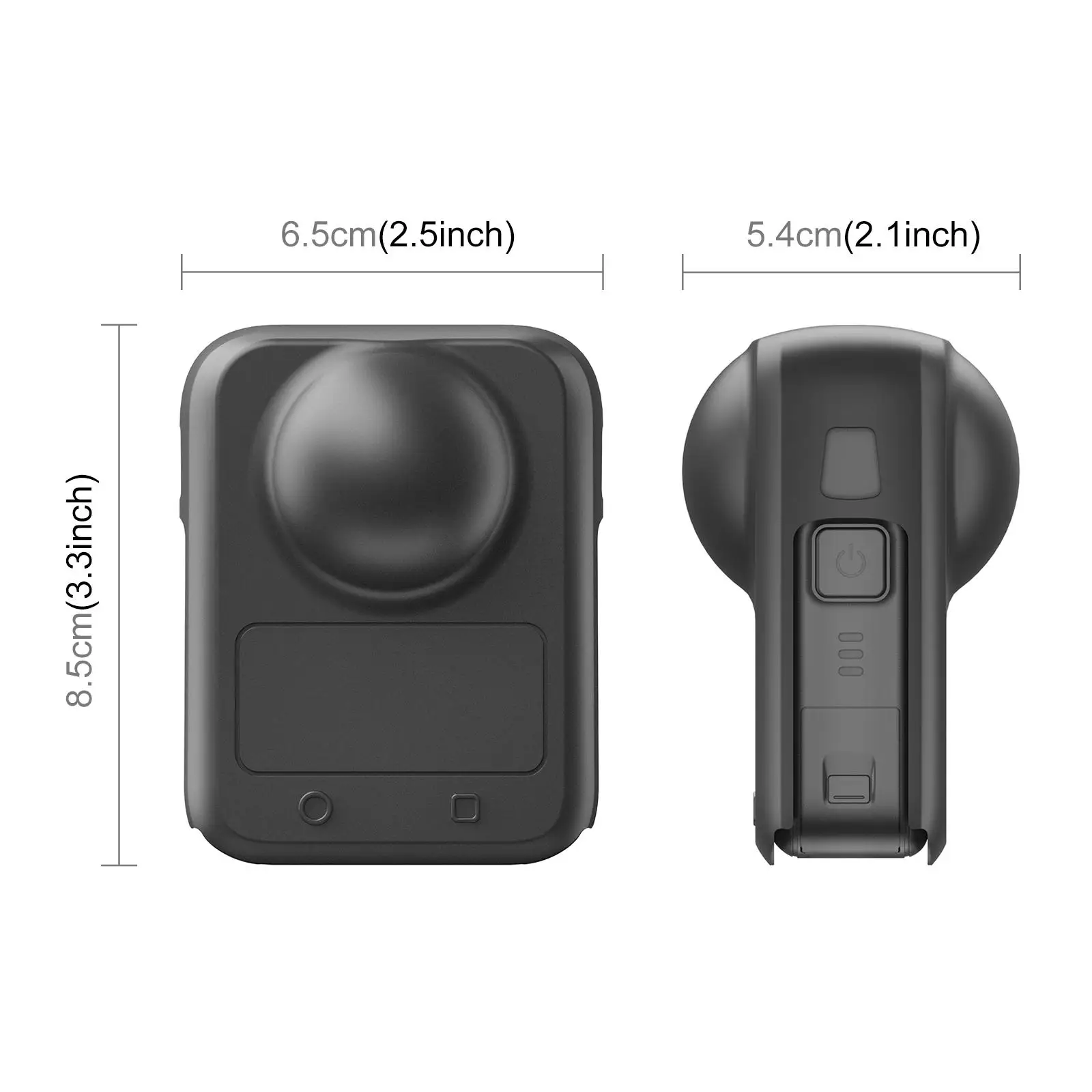 PULUZ Housse en silicone tout-en-un pour DJI Osmo 360 corps de caméra panoramique et étui de protection complet d'objectif