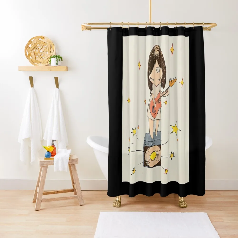 

Needed Gifts Guitar Women Shower Curtain Bathtub Bathroom For Shower Anti-Mold Waterproof Shower Bathroom Accessories Curtain