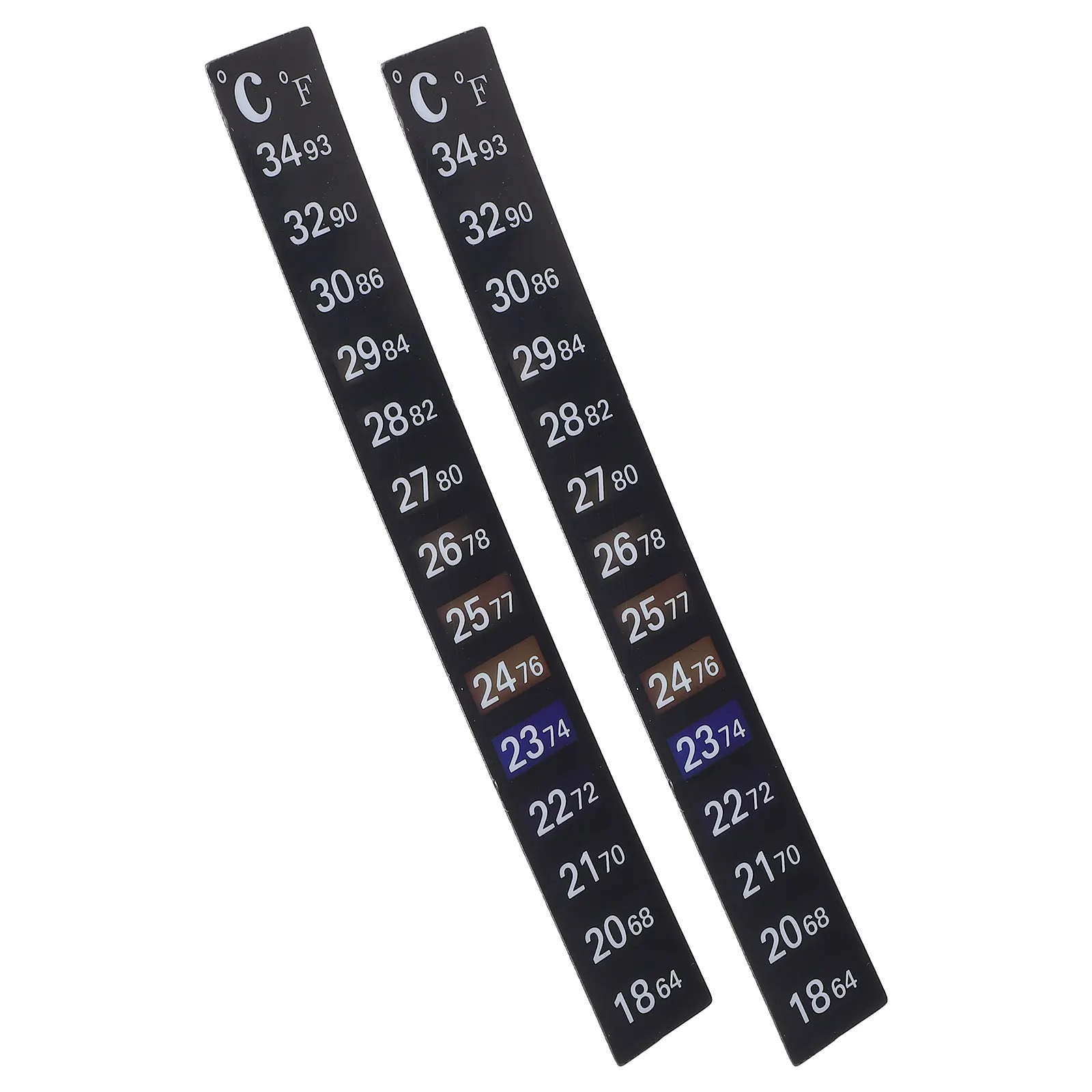 

2pcs Temperature Sticker Thermometer Strip for Fish Aquarium Digital Color Changing Adhesive Pet Turtle Tank Easy Use Home Safe