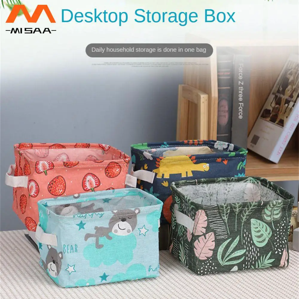 Office Stationery Organizer Soft And Easy To Fold With Good Moisture Permeability And Clear Pattern Desktop Storage Box