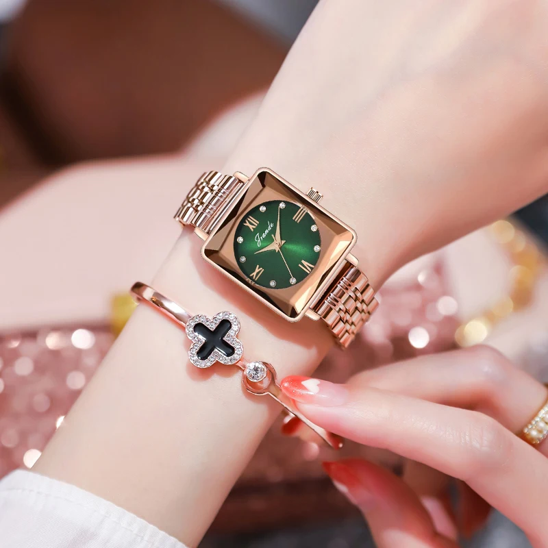 

Large Dial Square Women'S Wristwatch, Stainless Steel, New 2026 Style, Perfect Gift, High-End Selection, Trendy Women'S Watch.