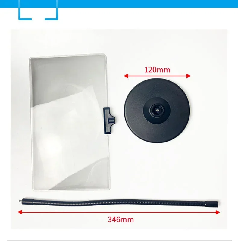 Magnifying Glass Page Full Page Glass Reading Aid Lens flexible tube Magnifying Glass Lens Book Page Magnification 4X Desk