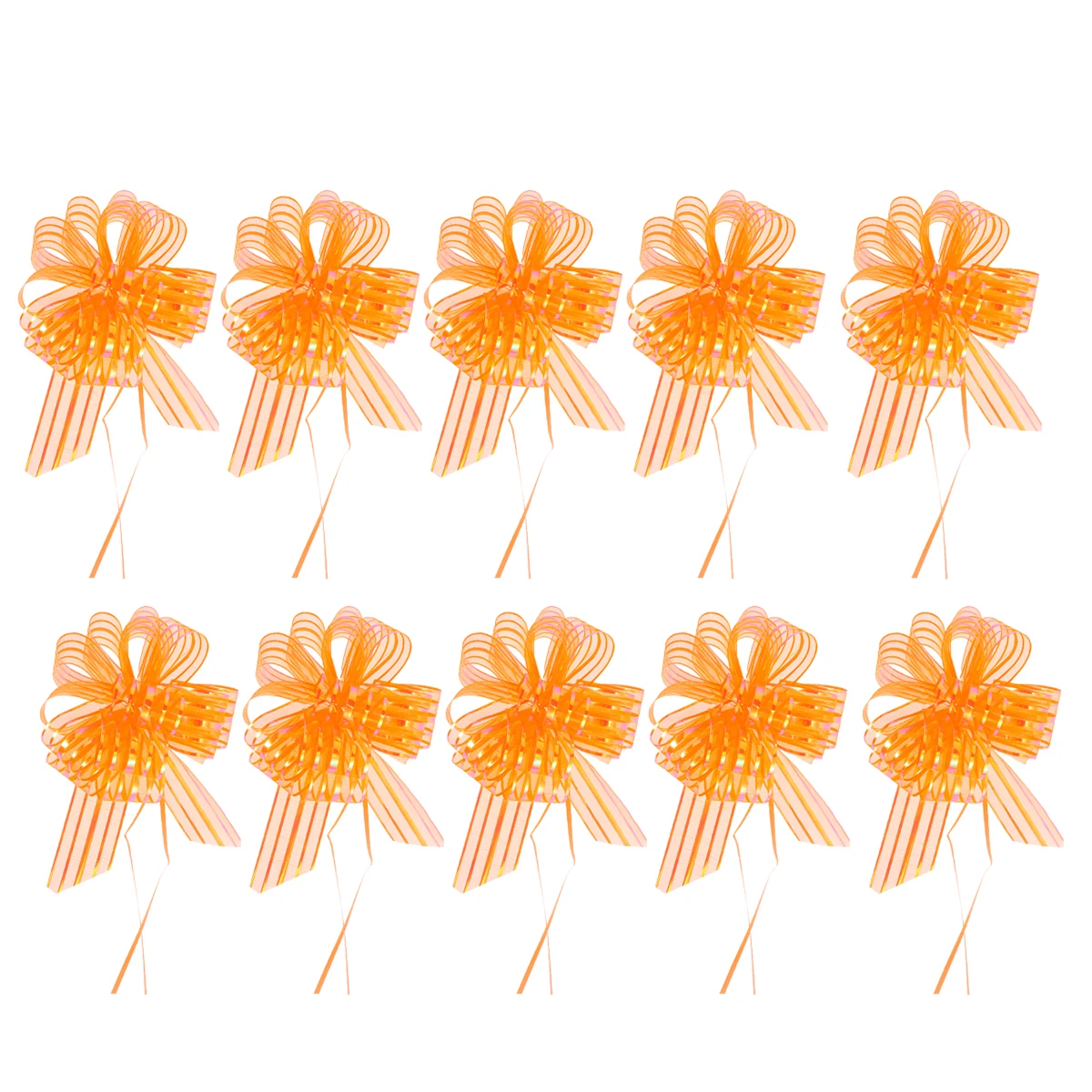 

10 Pcs Bridal Shower Decorations Hand Drawn Flower Ball Wedding Bows Decorate Pull Ribbon