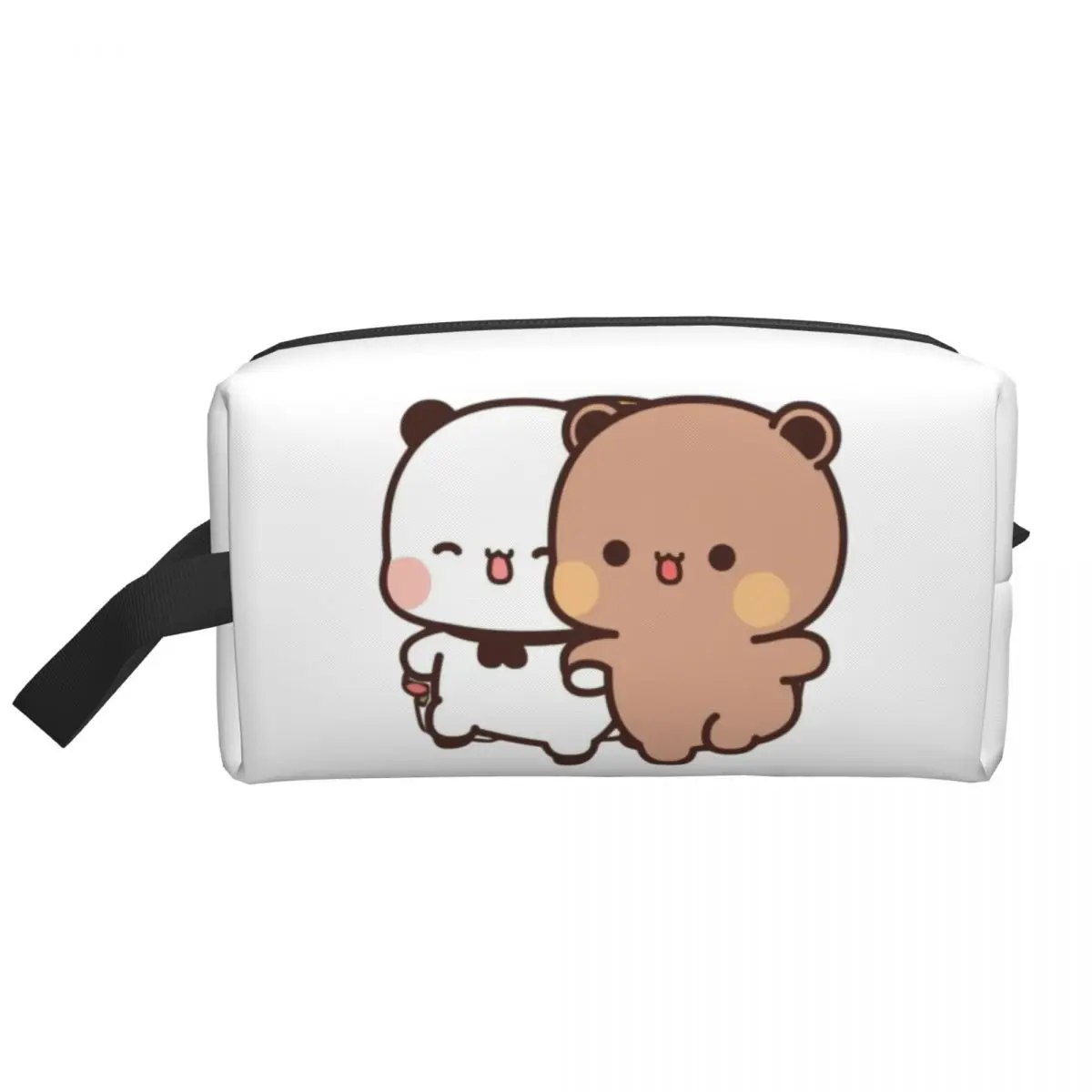 Panda Bear And Brownie True Love Bubu Dudu Couple Toiletry Bag Women Makeup Cosmetic Organizer Lady Beauty Storage Dopp Kit Case
