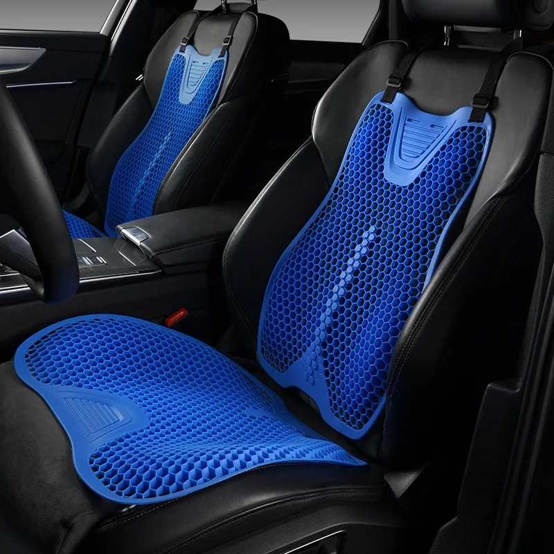 Advanced Silicone Honeycomb Car Seat Cushion Breathable Car Seat Cover Seat Accessories Car Luxury Cushion Backrest Cushion
