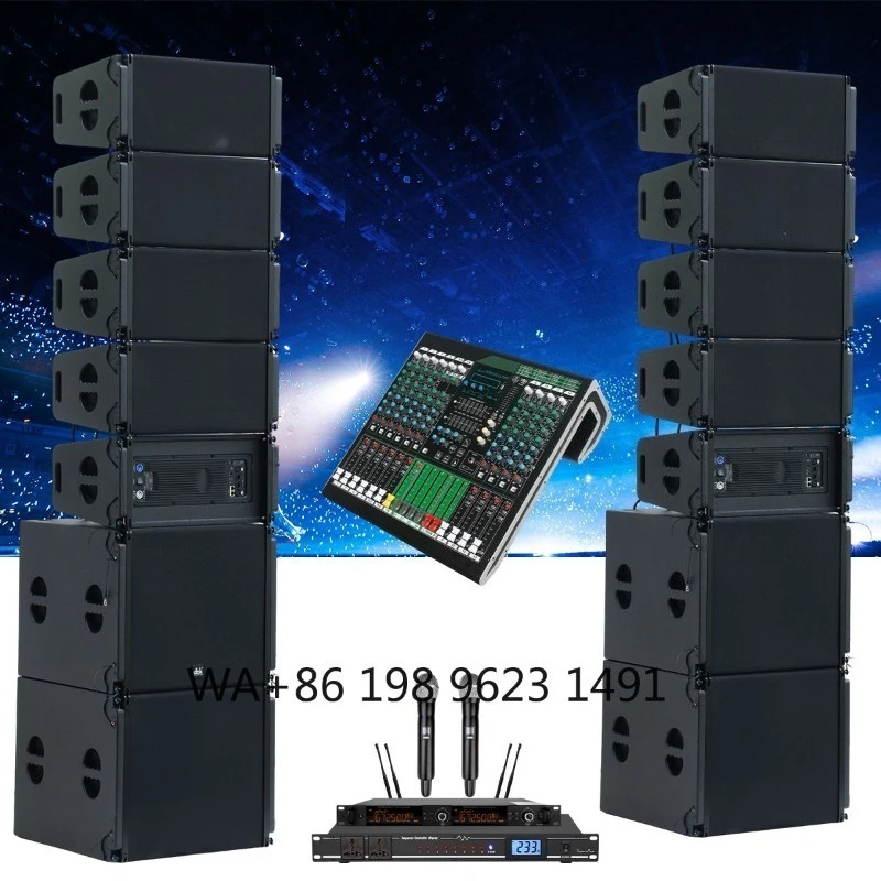 Dual 10 Inch Neodymium Line Array Full Set 18 Inch Subwoofer Professional Audio for Stage Live Event