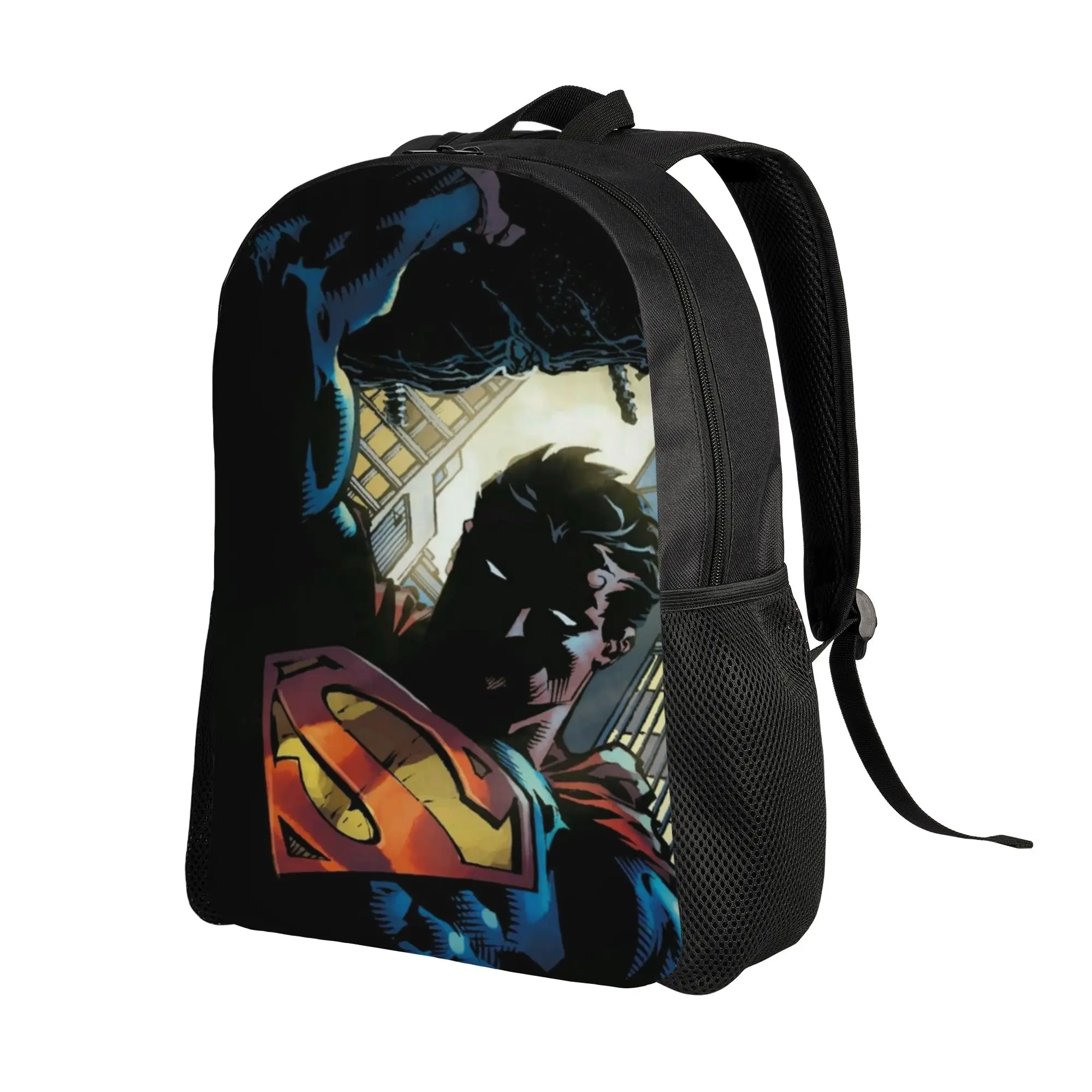 Back to school season Dual-Use Shadow Dark City Superman Artwork Daypack  Ladies Backpack
