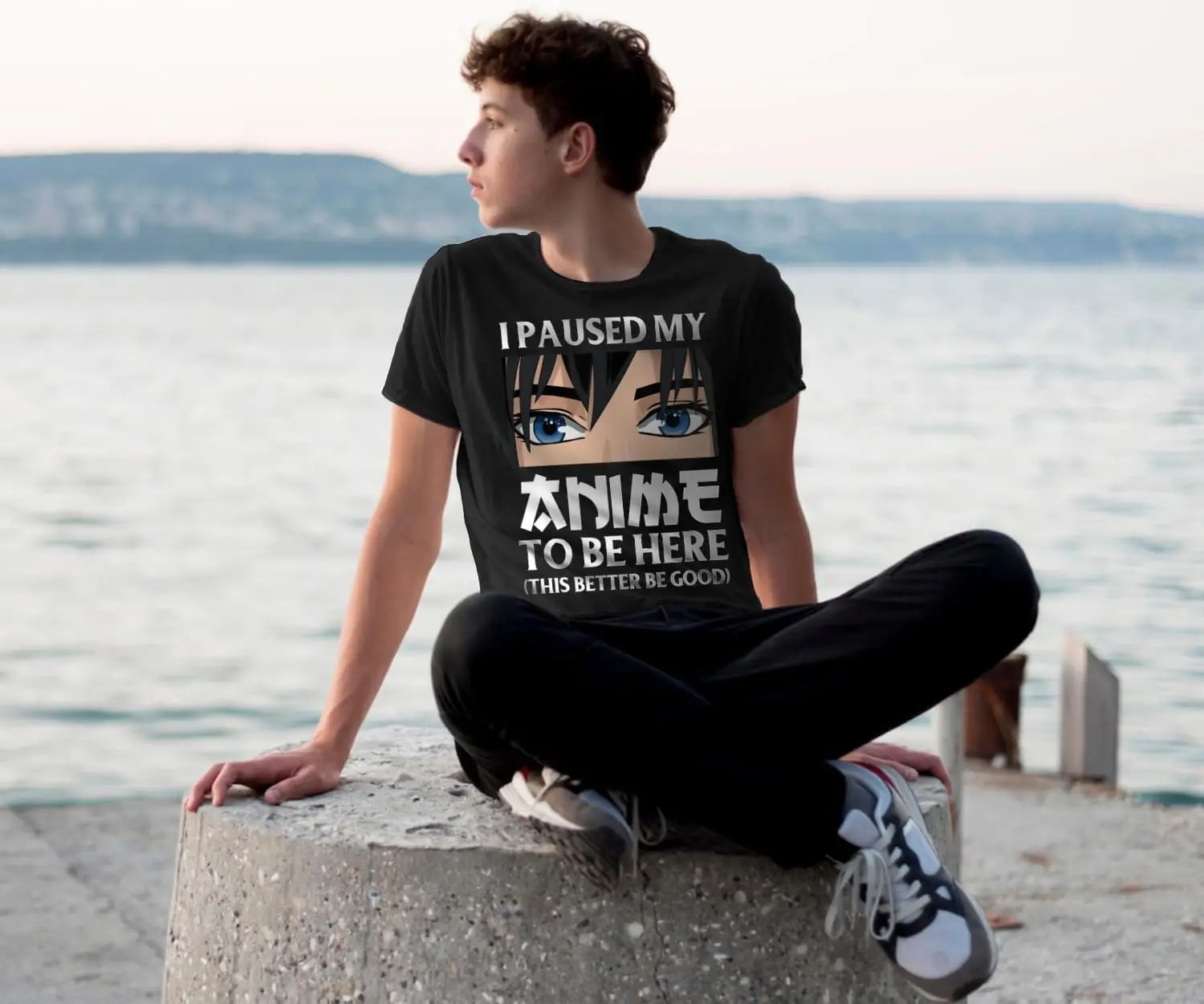 Anime T Shirt for Men Teen Boys-Classic Short Sleeve Casual T-Shirt