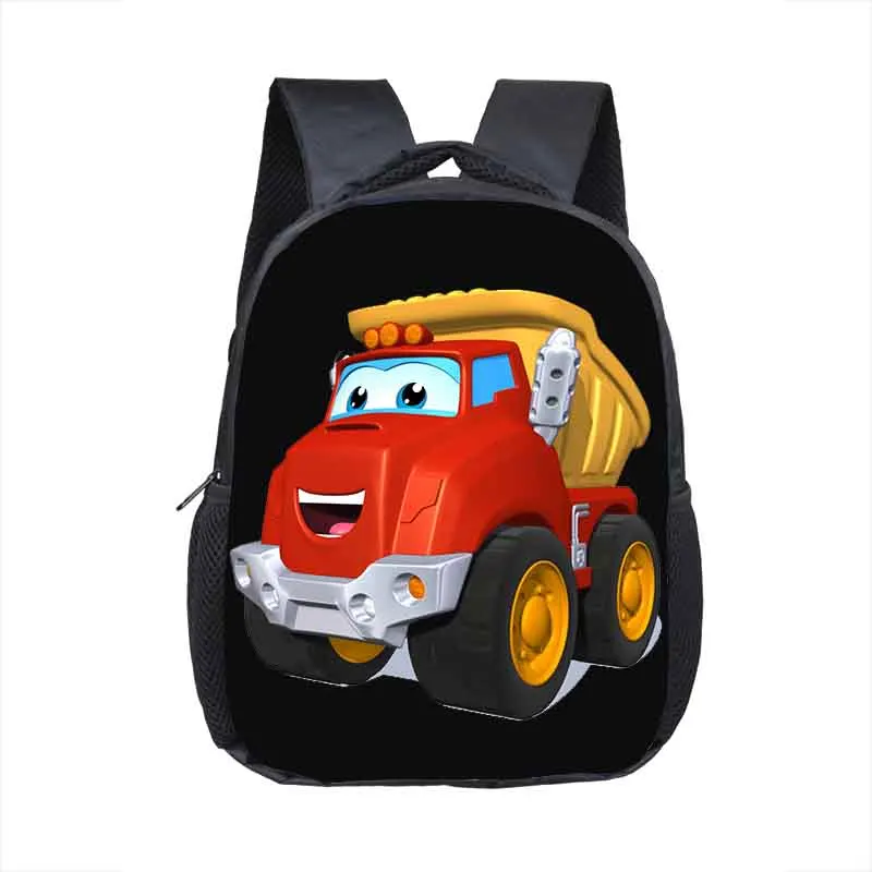 Cartoon Engineering Vehicle Bus Firetruck Backpack for Kids Boys Girls Truck Schoolbag Kindergarten Bags Toddler Diaper Bags