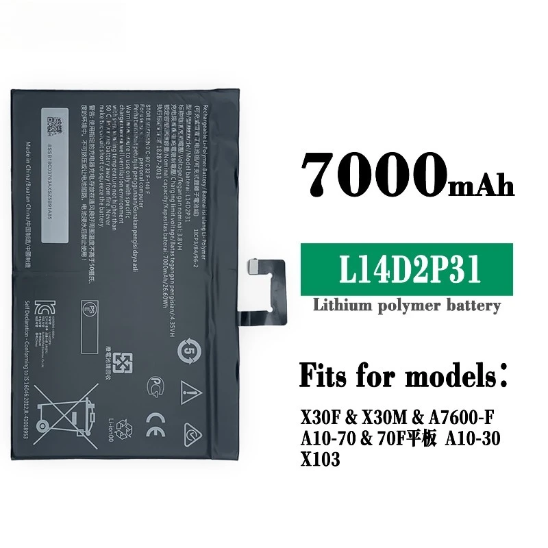 Baterai Baru L15D1P31 L13D1P31 L19D1P32 L14D2P31 L19D1P31 untuk Lenovo Tab Pad M10 M8 2 3 7 X90 A3500 S5000 Pro Tablet + Alat
