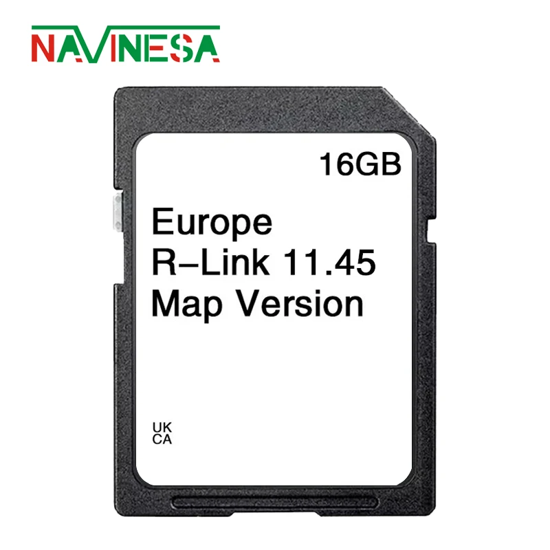 Scheda SD Carminat R-Link 11.45 da 16GB per Renault Clio 2013-2017, Navigatore Satellitare con Mappe Europa e Regno Unito 2025, GPS per Navigazione Stradale