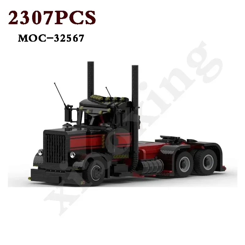 Peterbilt 389 Heavy Duty Truck Model Moc-32567 Truck Building Blocks Assembly Building Block Toys Birthday Gifts Christmas Gifts