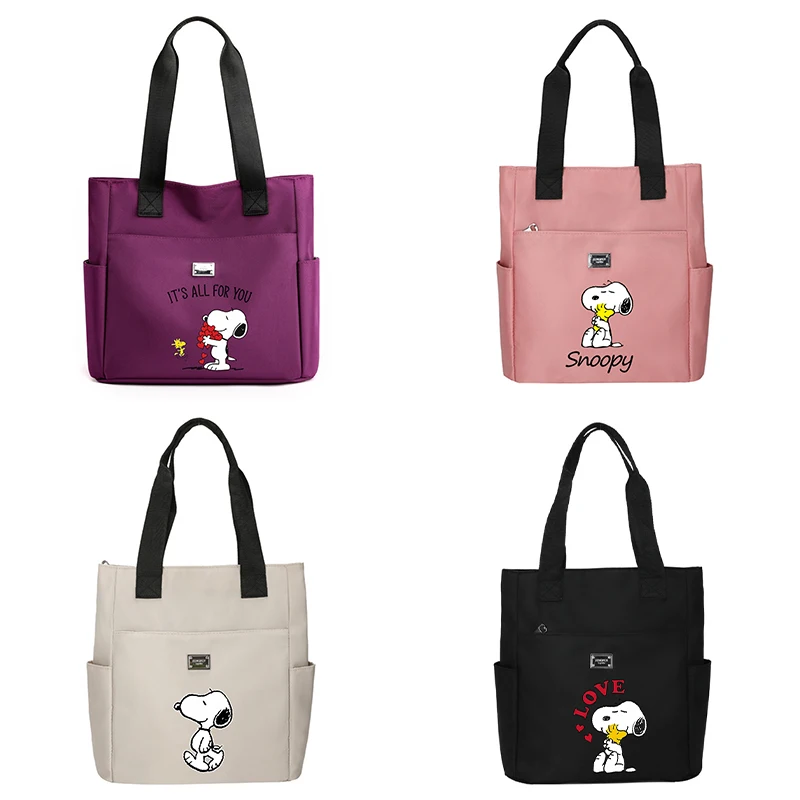 Snoopy Fashion Unisex Shoulder Bag Fashion Cartoonprinted Messenger Handbag Teenage Student Fashion Canvas Crossbody Bags Gifts