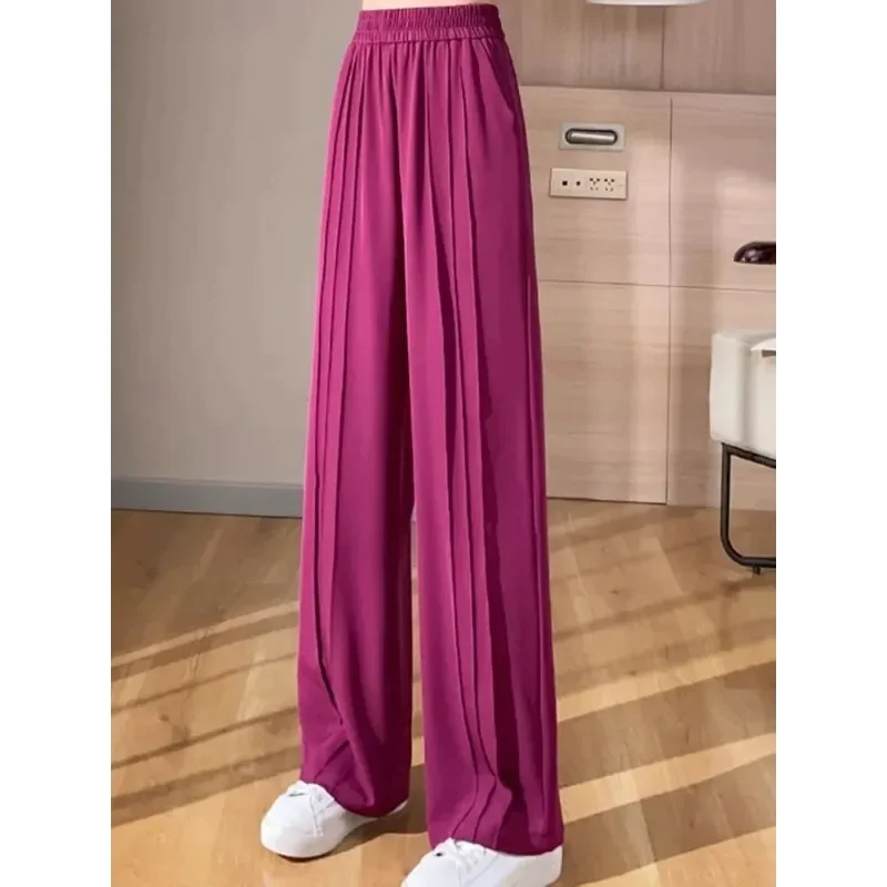 

Oversized 5xl Wide Leg Pants Casual High Waist Straight Pantalones Baggy Candy Color Fashion Office Sweatpants Summer Korean