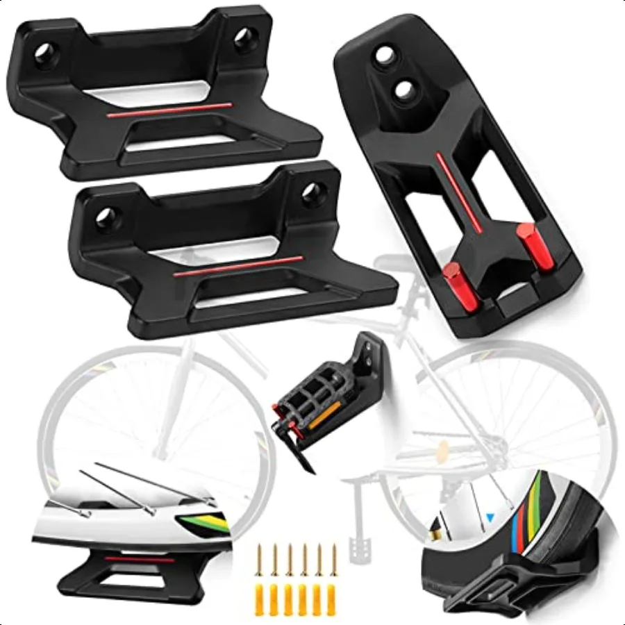 

Настенное крепление для велосипеда, горизонтальное крепление для хранения в помещении, стойка для велосипеда для гаража или дома, сверхмощные крючки для велосипеда для дорожного горного или