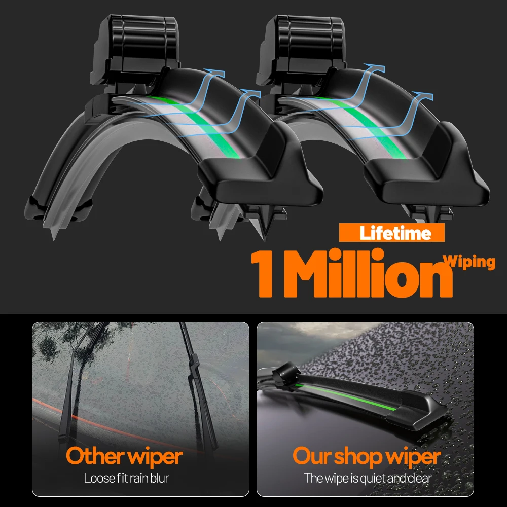 2 قطعة لمقعد إيبيزا 6L 6J 6F KJ 2002-2023 الجبهة ممسحة زجاج أمامي شفرات الزجاج الأمامي نافذة الملحقات 2003 2005 2008 2016 2017 #4