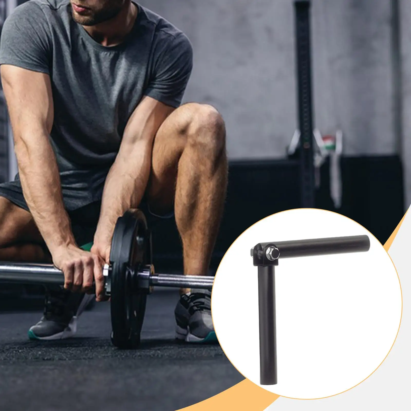 T Bar Row Plate Post Insert Exercise Heavy Duty Practical Durability Accessories Landmine Attachment 360° Swivel Easy to Install