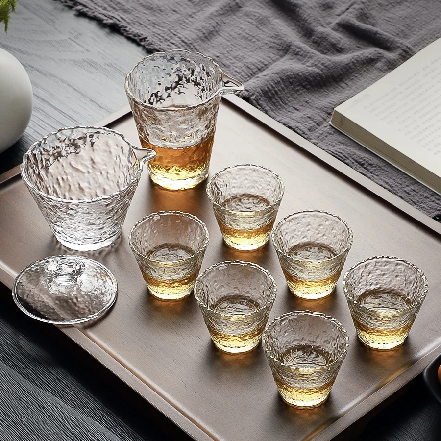 Small Cute Beautiful Heat-resistant Clear Borosilicate Glass Wine Glass White Liquor Soju Hot Tea Tasting Cup Teacup Accessories