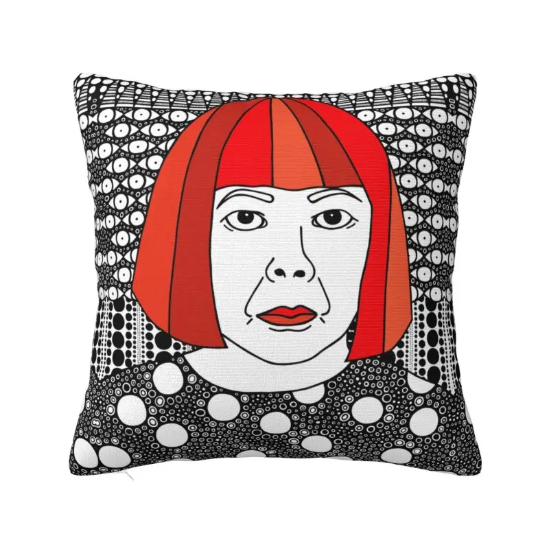 Nordic Style Yayoi Kusama Abstract Art Cushion Cover 40x40cm Polyester Throw Pillow Case for Sofa Square Pillowcase Home Decor