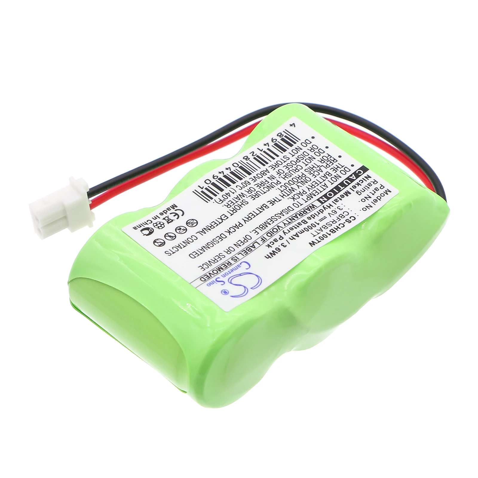 Ni-MH Two-Way Radio Battery for Chatter Box, 3.6V, 1000mAh, Compatible Models: 100AFH 2/3A, CBFRS BATT, HJC FRS, KA9HJC-FRS