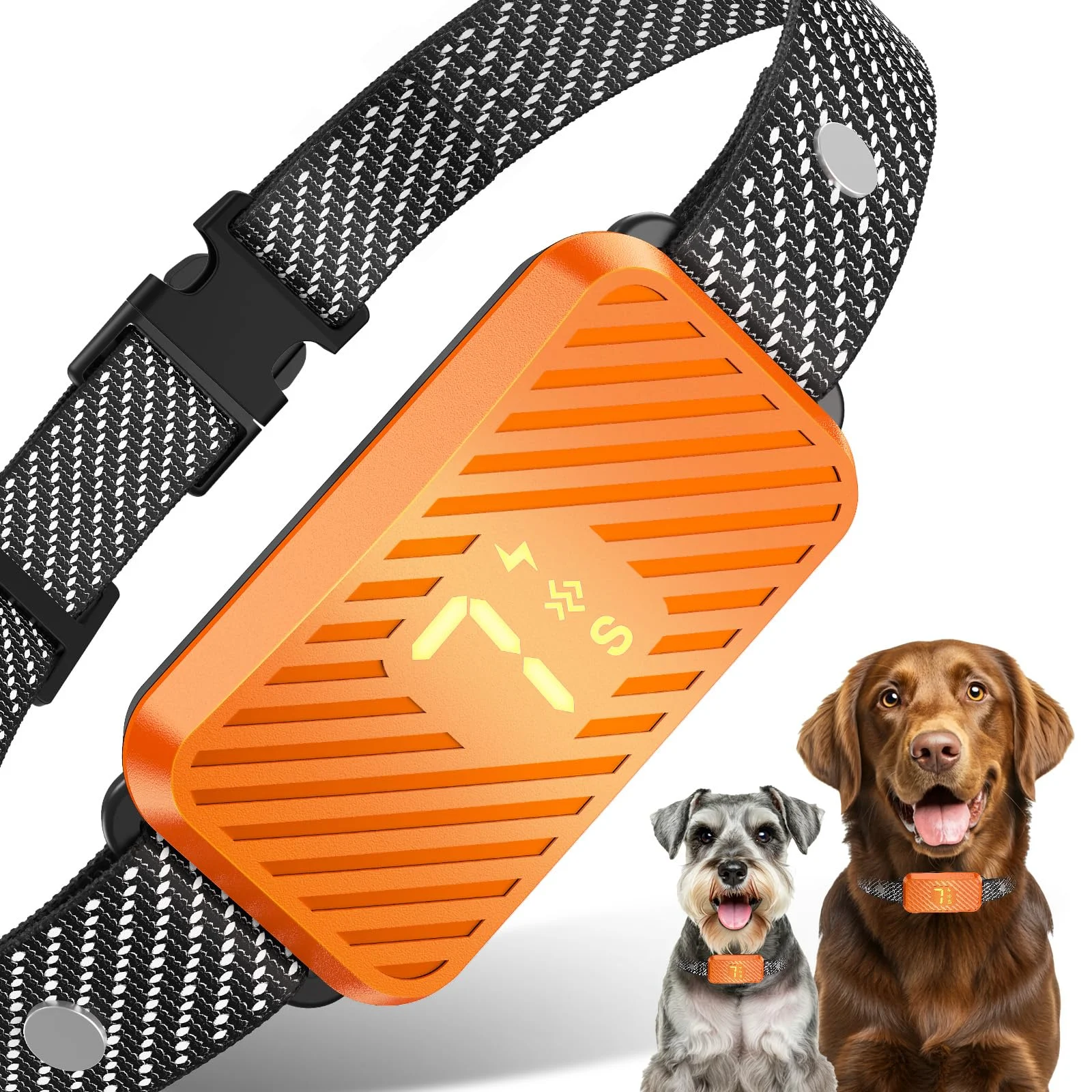 

Dog Bark Collar for Large Medium Small Dogs, Effective No-Bark Collar, Smart Barking Collar, Rechargeable Bark Collar