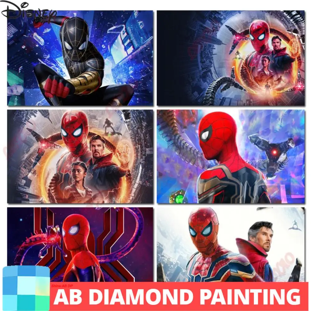 AB Northern Lights Diamond Painting Movie Spider Man No Way Home Embroidery 5D DIY Square Round Custom Photo Stitch Mosaic Kit