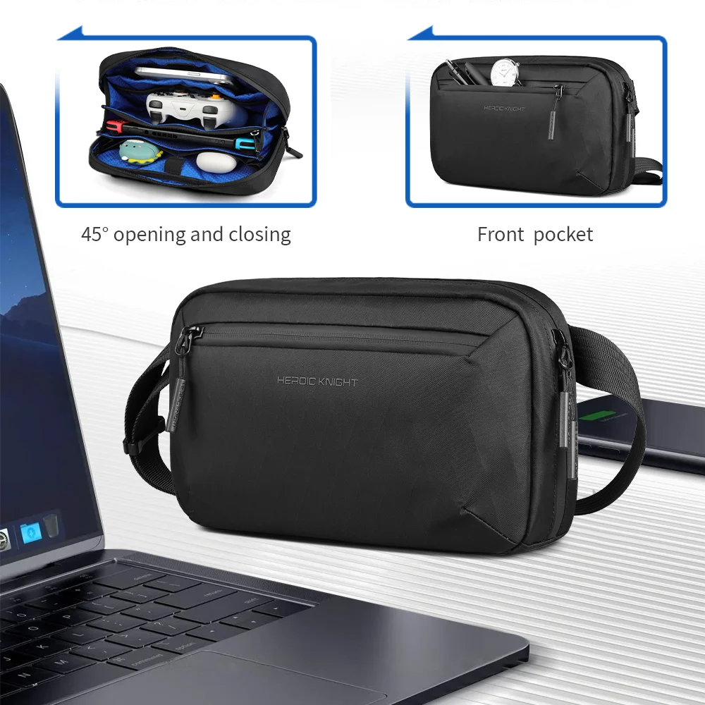Heroic Knight Quality Men's Shoulder Bag Light Waterproof X-Pac Messenger Bag Stylish Clutch Bags With Detachable Shoulder Strap