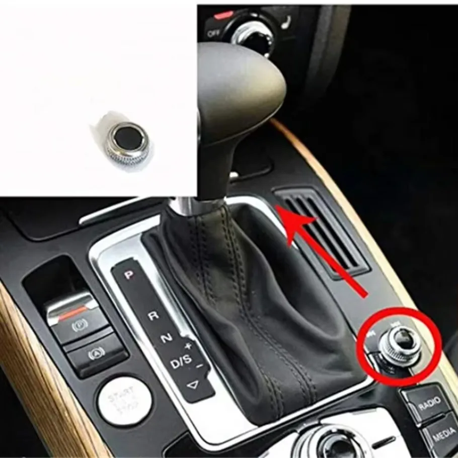 Fit For Audi A4 RS4 A5 S5 RS5 Q5 SQ5 Avant Quattro MMI Multi Media Volume Adjust Control Knob Rotary Cover Chrome 8T0919070B