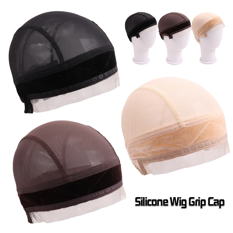 Nunify Wig Cap Anti Slip Wig Grip Headband Wig Cap With Silicone Band Glueless Stretchy Lace Mesh Wig Caps For Wearing Wigs