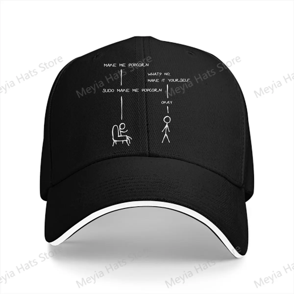 Sudo Make Me Popcorn Funny Jokes Kali Linux Root Programmer Baseball Cap Men Hats Women Visor Sunprotection Snapback Caps