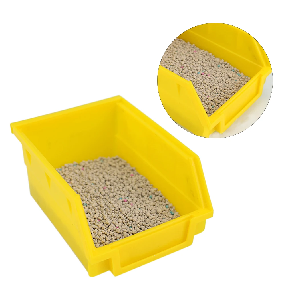 

Hamster Toilet Small Animal Bathroom Tray Easy Durable Design Pet Bath Basin Bright Color Practical Use Plastic Container