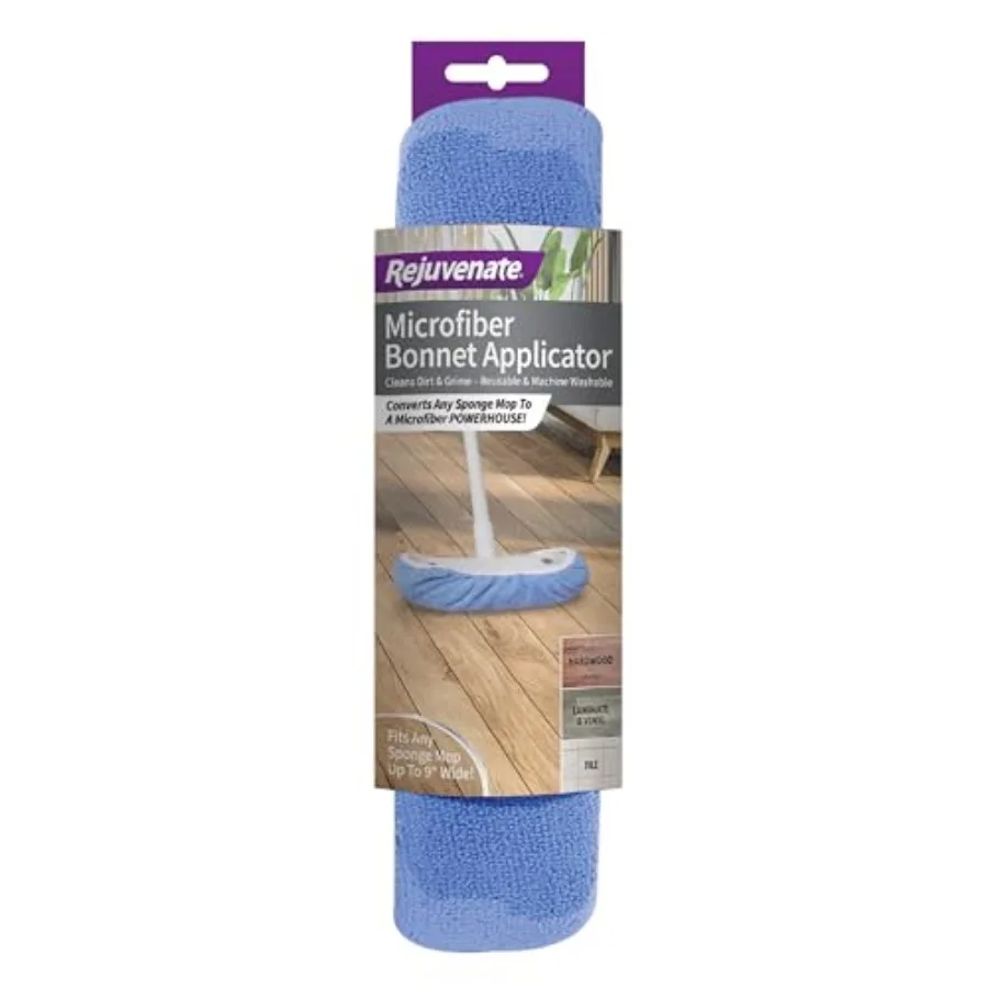 

Microfiber Bonnet Applicator, 1 Count, Converts Any Sponge Mop To A Reusable Microfiber Mop