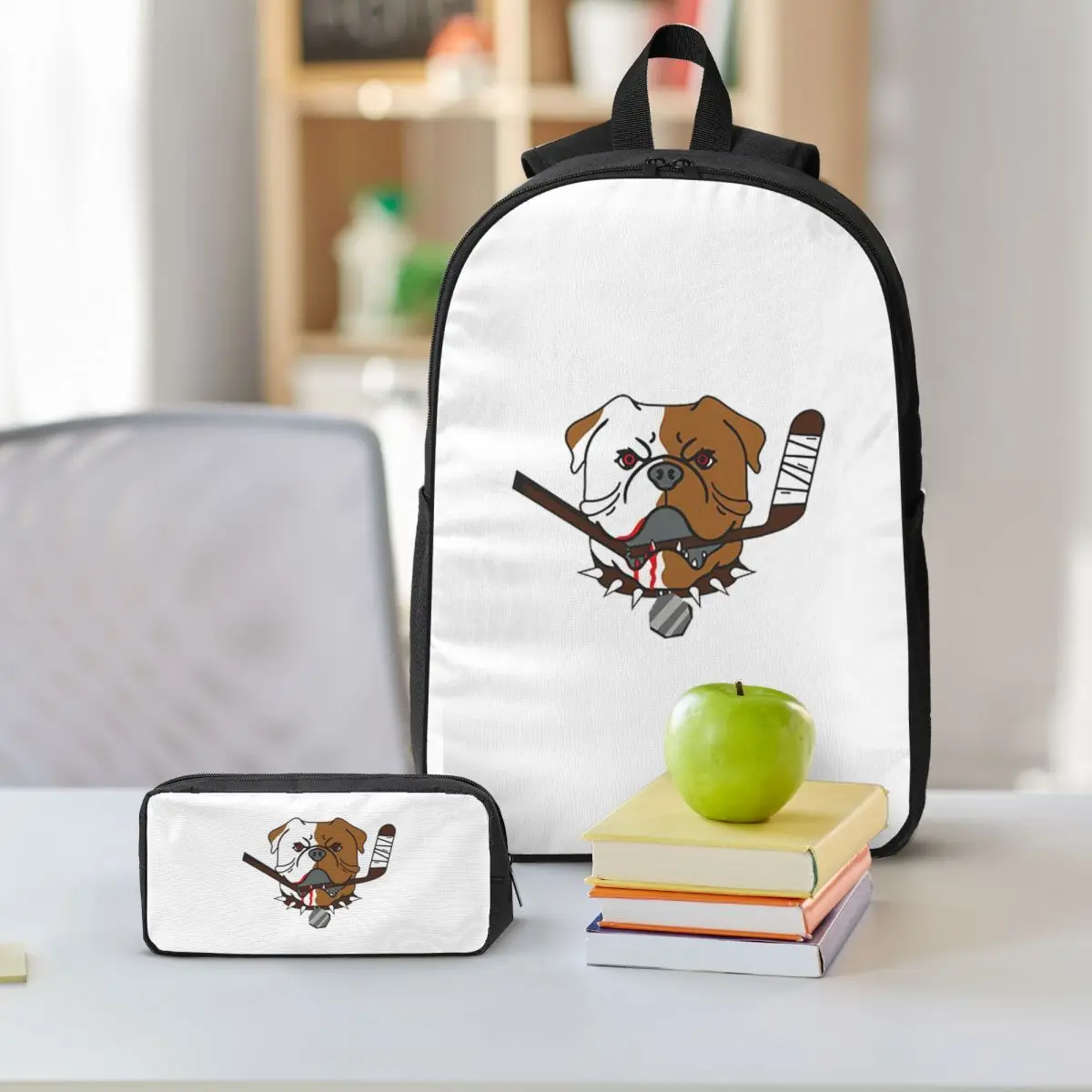 SHORESY Sudbury Bulldogs Logo Backpack Boys Girls BookBag School Bag Computer Shoulder Bags 3ps Insulated Lunch Bag Pencil Case