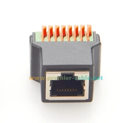 RJ45-Buchse, Breakout-Board, lötfrei, RJ45-Ethernet auf 8-polige Schnellverdrahtung, RJ45 8P8C, Federpress-Terminal, Crimp-Adapter-Extender – Detail 1