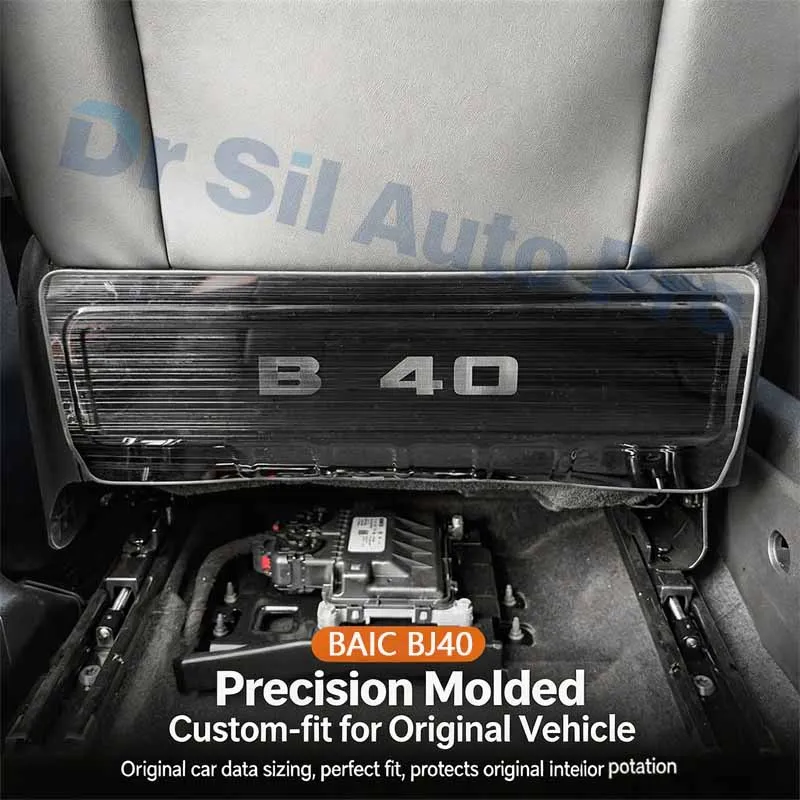 For BAIC BJ40 New Model Stainless Steel Rear Seat Anti‑Kick Panel Car Interior Decoration Modification Accessories