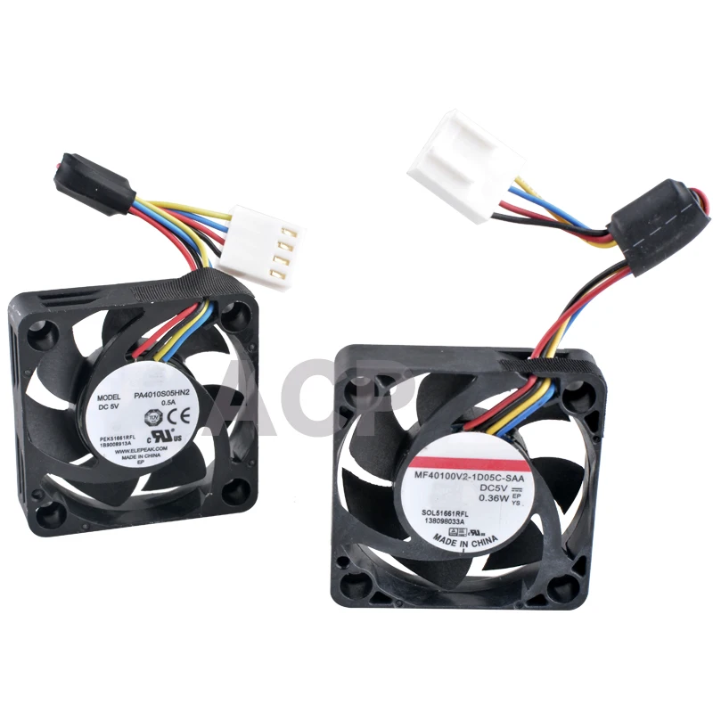 MF40100V2-1D05C-SAA PA4010S05HN2 4cm 40mm fan 40x40x10mm DC5V 0.36W 0.50A 4pin High speed cooling fan for motherboard CPU