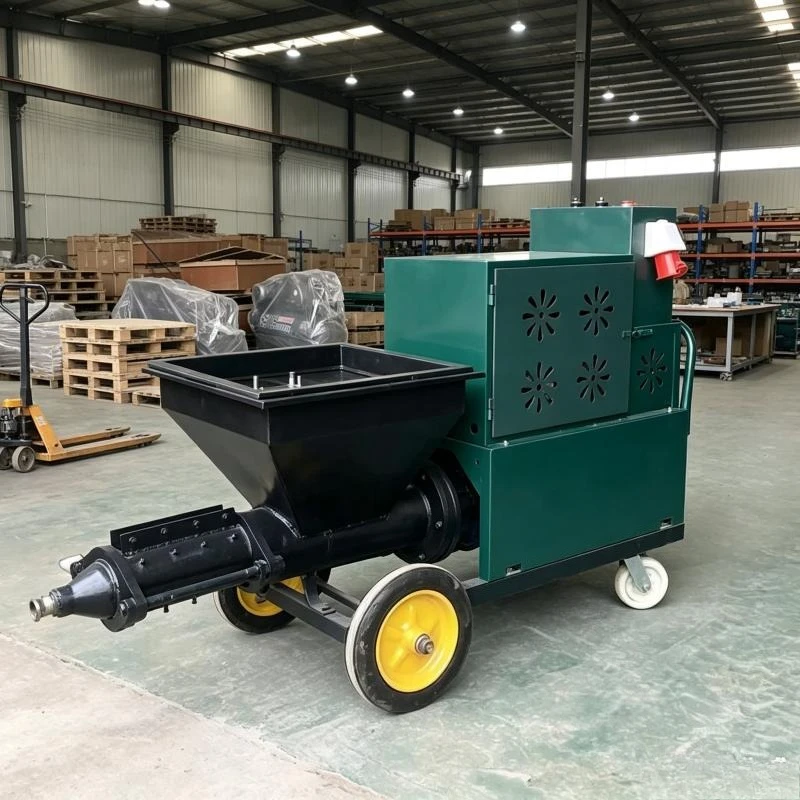 Lightweight Mortar Spraying Machine Shotcrete Gun Grout Pump with Mixer for Interior Wall Floor Ceiling Roofs and Surfaces
