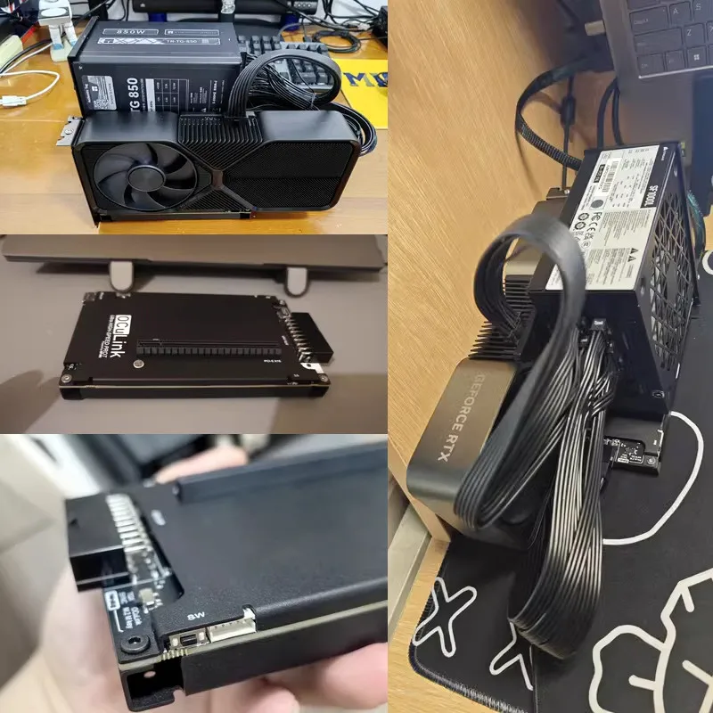 Imagem -06 - Oculink Gpu Dock com Chip Redriver Nvme M.2 para Oculink Adapterfor Laptop Suporte Mini pc Sfx Atx Holder Opcional Ocup4v2