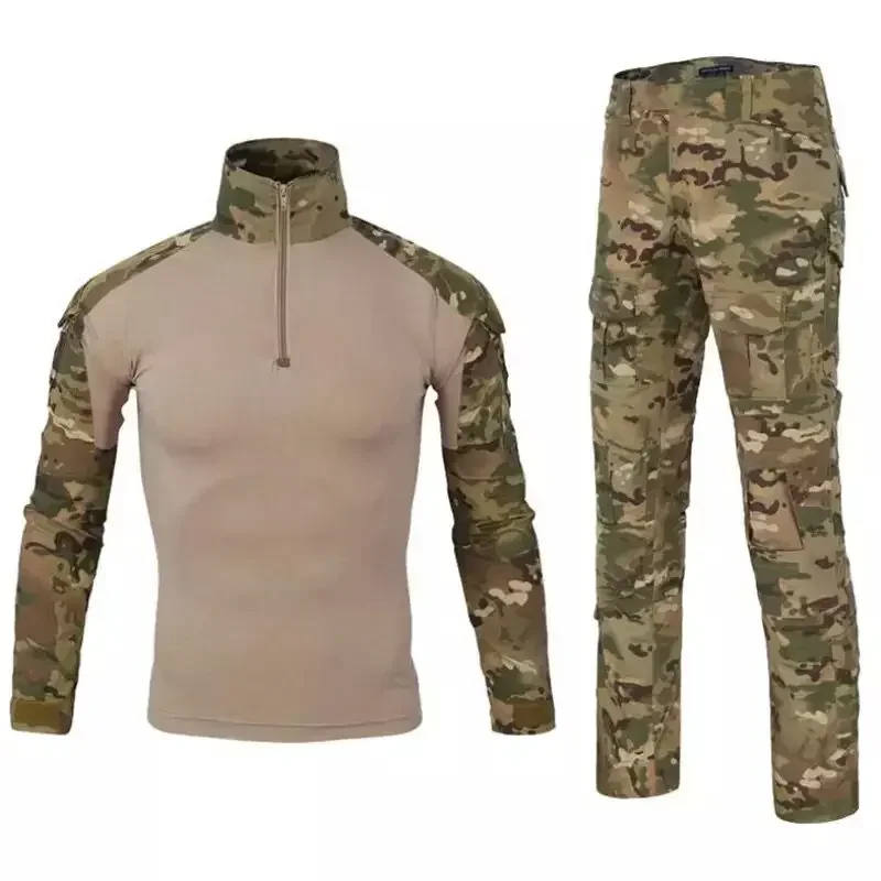 

New Outdoor Hunting Uniform Tactical Camouflage Suit Multicam Sports Tactic Frog Shirt Pants Sets Military Equipment