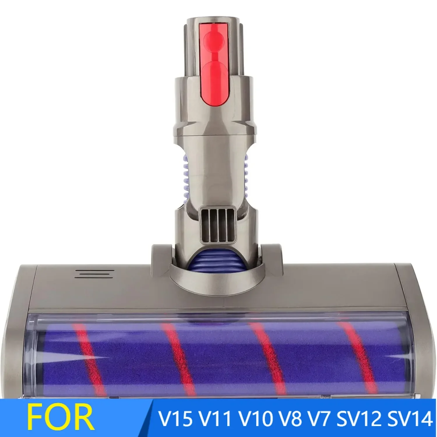 Vacuum Head Compatible with Dyson V15 V11 V10 V8 V7 SV12 SV14 Soft Roller Brush for Hardwood Floors Quick-Release