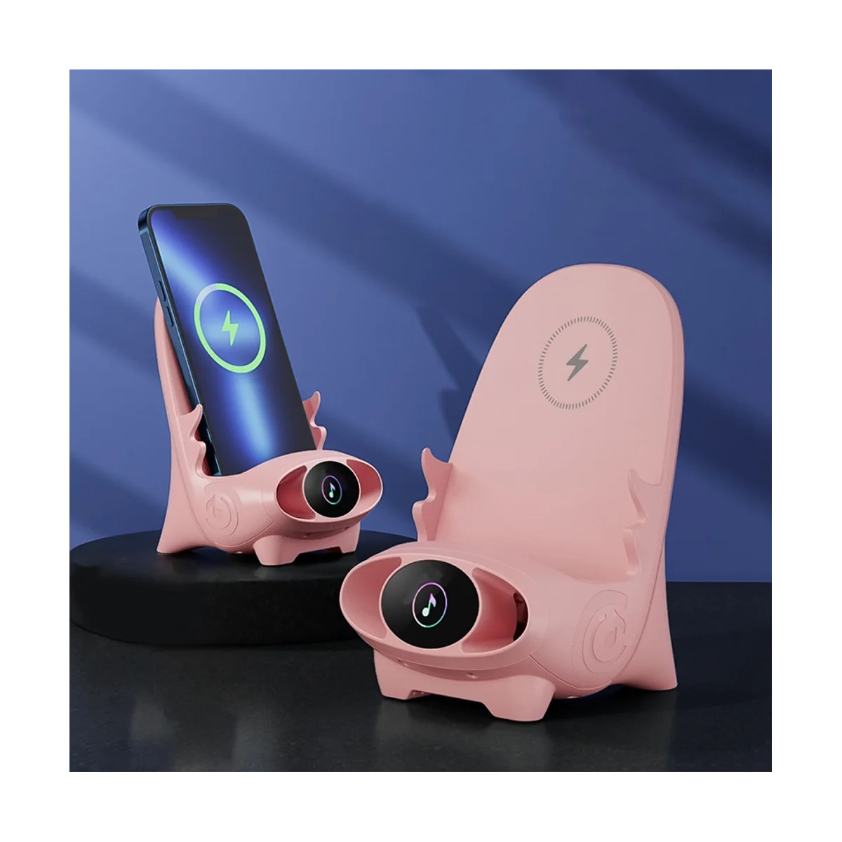 حامل كرسي شاحن لاسلكي حامل هاتف محمول شفط مغناطيسي 15 وات لاسلكي