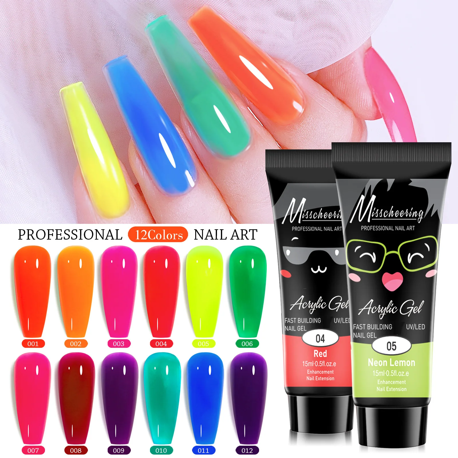 NEW Crystal Fluorescent Gel Uv Polish Extension Stretching Glue Permanent Polish Glitter Soft Paint Art Equipment Nail Materials