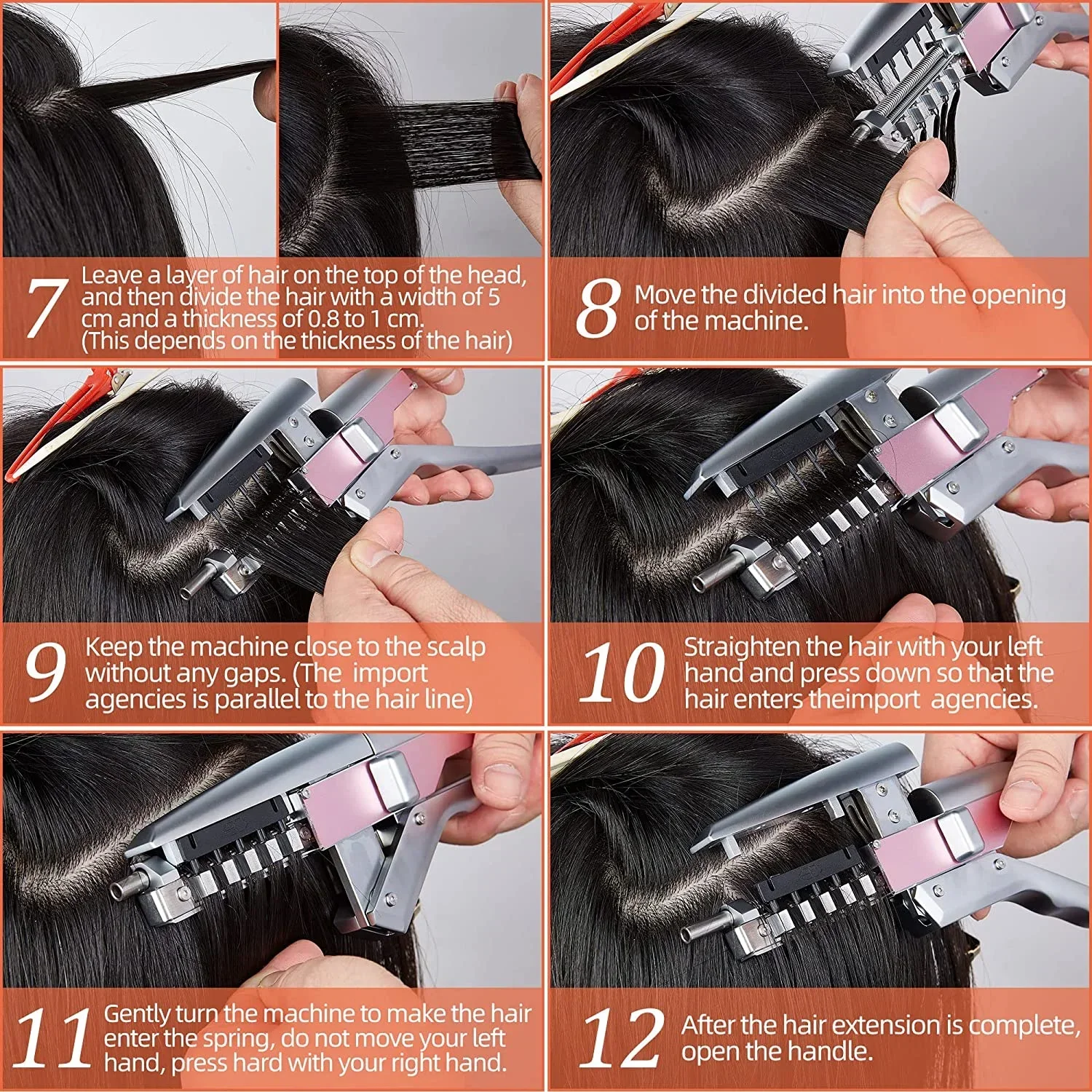 6D Hair Extension Machine Connector Hair Remove Plier Kit 2nd