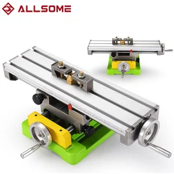 ALLSOME MINIQ Multifunction Drill Vise Fixture Working Table Mini Precision Milling Machine Worktable
