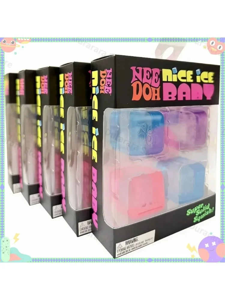 @Needoh Nice Ice Mini Quadratischer Sensorischer Entspannungs-Squishy Fidget für Erwachsene, Sammlerstück zur Stresslinderung und Entspannung