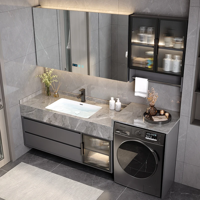 

Rock slab ceramic integrated basin, bathroom cabinet combined bathroom, washing machine integrated washing machine, hand and fac