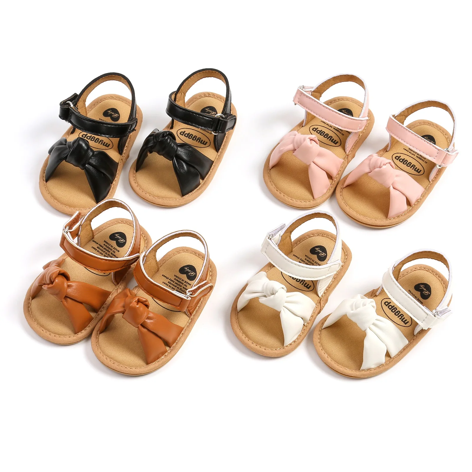 

Baby Sandals Shoes Baby Boy Girl Sandals PU Knotted Twist Soft Sole Anti-Slip Infant First Walker Crib Shoes Newborn Moccasins